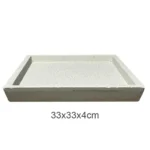 ΠΙΑΤΟ FIBER CLAY ΜΠΕΖ-ΓΡΑΝΙΤΗ ΤΕΤΡΑΓΩΝΟ ΓΙΑ ΚΑΣΠΩ - 33x33x4cm
