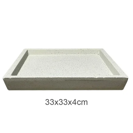 ΠΙΑΤΟ FIBER CLAY ΜΠΕΖ-ΓΡΑΝΙΤΗ ΤΕΤΡΑΓΩΝΟ ΓΙΑ ΚΑΣΠΩ - 33x33x4cm