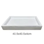 ΠΙΑΤΟ FIBER CLAY ΛΕΥΚΟ ΓΡΑΝΙΤΗ ΤΕΤΡΑΓΩΝΟ ΓΙΑ ΚΑΣΠΩ - 40.5x40.5x4cm