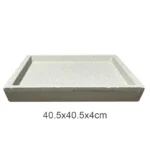 ΠΙΑΤΟ FIBER CLAY ΜΠΕΖ-ΓΡΑΝΙΤΗ ΤΕΤΡΑΓΩΝΟ ΓΙΑ ΚΑΣΠΩ - 40.5x40.5x4cm