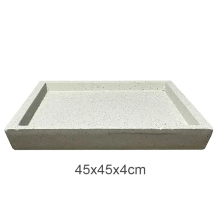 ΠΙΑΤΟ FIBER CLAY ΜΠΕΖ-ΓΡΑΝΙΤΗ ΤΕΤΡΑΓΩΝΟ ΓΙΑ ΚΑΣΠΩ - 45x45x4cm