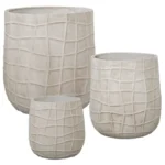 FIBERCLAY ΚΑΣΠΩ ΣΕΤ/3 ΕΚΡΟΥ ΠΛΕΓΜΑ - S:Φ23x23, M:Φ32.5x32.5, L:Φ45x45cm