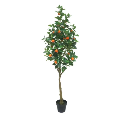 ΤΕΧΝΗΤΟ ΔΕΝΤΡΟ ΠΟΡΤΟΚΑΛΙΑ REAL TOUCH ΣΕ ΚΑΣΠΩ - ΥΨΟΣ 180cm - Τεχνητα Καρποφορα δέντρα Sticky 1