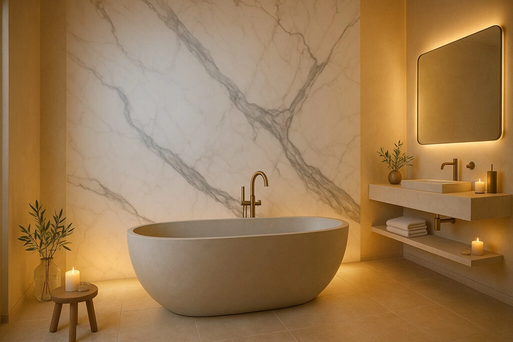PVC Panel τοιχου 122cm x 280cm x 2,8mm CALACATTA 103