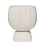 FIBERCLAY ΚΑΣΠΩ ΜΠΩΛ ΜΕ ΒΑΣΗ ΕΚΡΟΥ / ΡΑΒΔΩΣΕΙΣ - 32.5x32.5x39.5cm