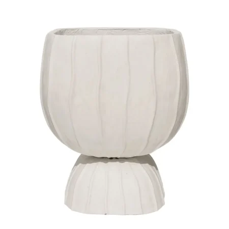 FIBERCLAY ΚΑΣΠΩ ΜΠΩΛ ΜΕ ΒΑΣΗ ΕΚΡΟΥ / ΡΑΒΔΩΣΕΙΣ - 32.5x32.5x39.5cm - Κασπω