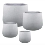 ΚΑΣΠΩ FIBERCLAY ΣΕΤ/4 ΛΕΥΚΟ ΓΡΑΝΙΤΗ ΣΤΡΟΓΓΥΛΟ - S:Φ25x22, M:Φ33x28, L:Φ43x36, XL:Φ55x44cm