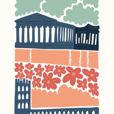 Πόστερ ABSTRACT ATHENS PARTHENON - Πολεις - Χαρτες Sticky 3