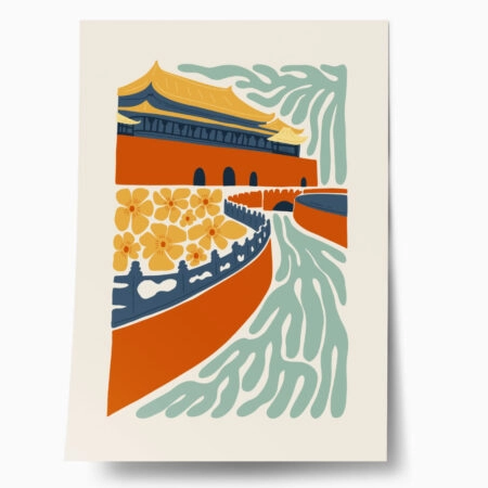 Πόστερ ABSTRACT BEIJING FORBIDDEN CITY - Πολεις - Χαρτες Sticky 1
