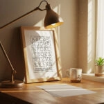 Πόστερ ABSTRACT BLACK AND WHITE CAPITAL LETTERS