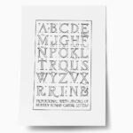 Πόστερ ABSTRACT BLACK AND WHITE CAPITAL LETTERS