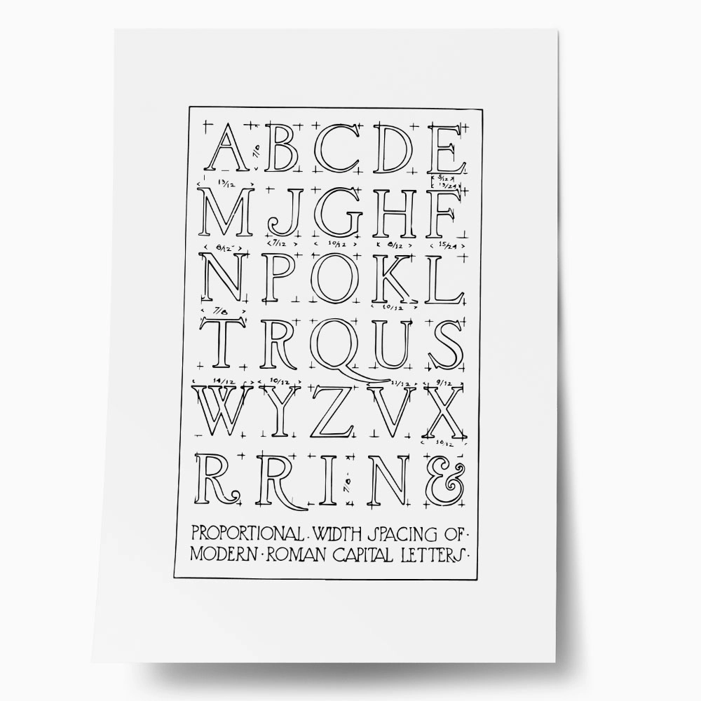 Πόστερ ABSTRACT BLACK AND WHITE CAPITAL LETTERS
