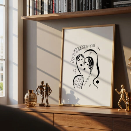Πόστερ ABSTRACT BLACK AND WHITE COUPLE