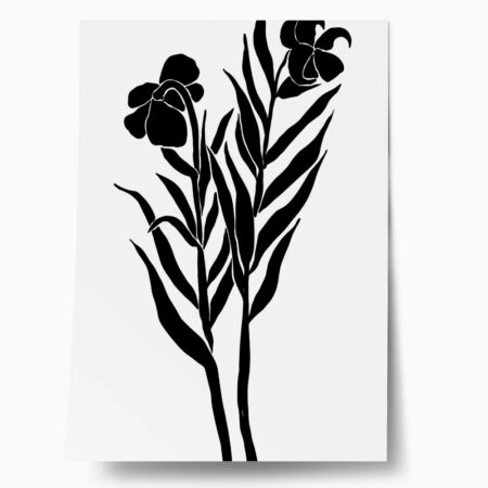 Πόστερ ABSTRACT BLACK AND WHITE FLOWERS - Posters Sticky 1
