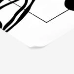 Πόστερ ABSTRACT BLACK AND WHITE LEAVES 2