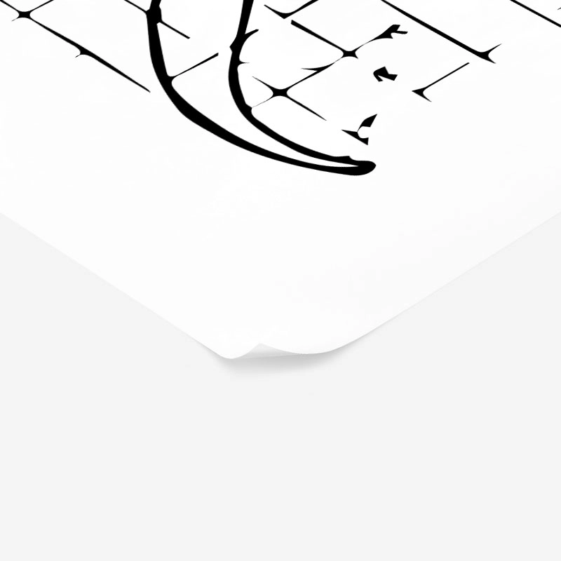 Πόστερ ABSTRACT BLACK AND WHITE TYPOGRAPHY