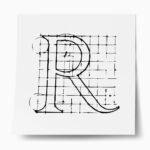 Πόστερ ABSTRACT BLACK AND WHITE TYPOGRAPHY