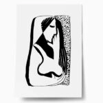 Πόστερ ABSTRACT BLACK AND WHITE WOMAN
