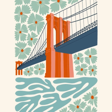Πόστερ ABSTRACT BROOKLYN BRIDGE - Πολεις - Χαρτες Sticky 3