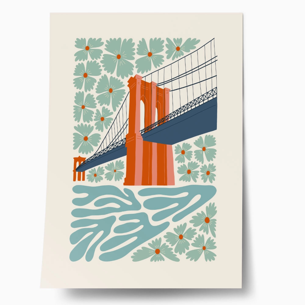Πόστερ ABSTRACT BROOKLYN BRIDGE
