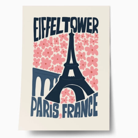 Πόστερ ABSTRACT EIFFEL TOWER - Πολεις - Χαρτες Sticky 1