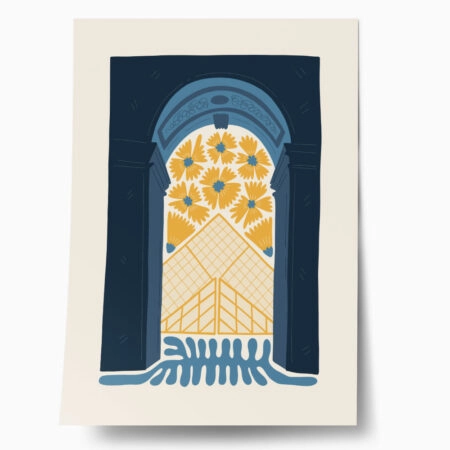 Πόστερ ABSTRACT LOUVRE MUSEUM - Πολεις - Χαρτες Sticky 1