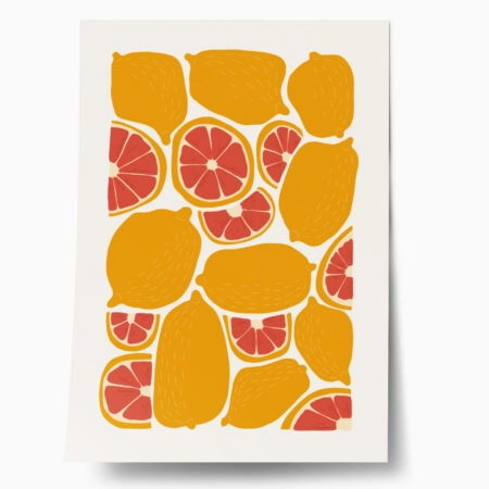 Πόστερ ABSTRACT ORANGES - Food & Drink Sticky 1