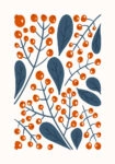 Πόστερ ABSTRACT RED AND BLUE FLOWERS