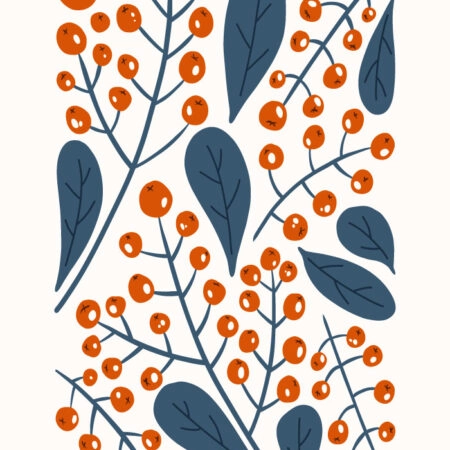 Πόστερ ABSTRACT RED AND BLUE FLOWERS - Botanical - Λουλούδια Sticky 3