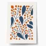 Πόστερ ABSTRACT RED AND BLUE FLOWERS