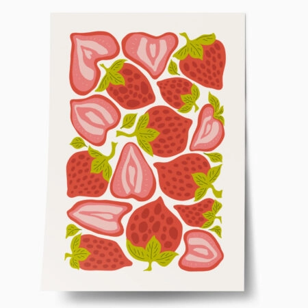 Πόστερ ABSTRACT STRAWBERRIES - Food & Drink Sticky 1