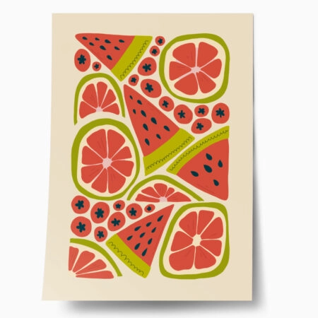 Πόστερ ABSTRACT WATERMELON - Food & Drink Sticky 1