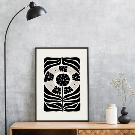 Πόστερ BLACK AND WHITE FLORAL 11
