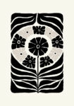 Πόστερ BLACK AND WHITE FLORAL 11