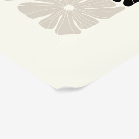 Πόστερ BLACK AND WHITE FLORAL 12 - Abstract - Αφηρημένα Sticky 2