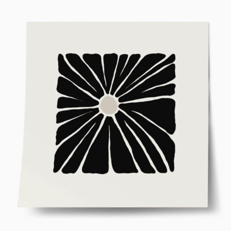 Πόστερ BLACK AND WHITE FLORAL 13 - Abstract - Αφηρημένα Sticky 1