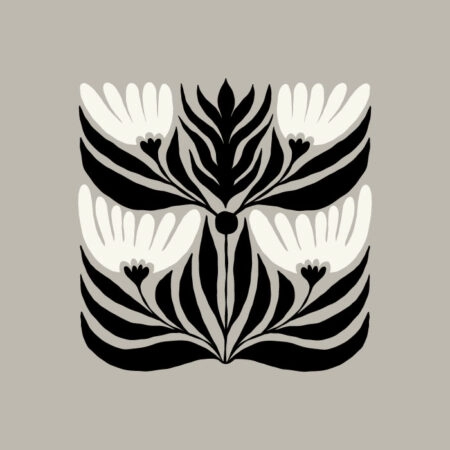 Πόστερ BLACK AND WHITE FLORAL 14 - Botanical - Λουλούδια Sticky 3