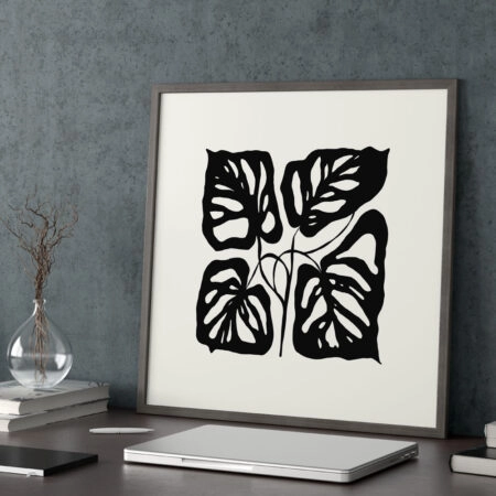 Πόστερ BLACK AND WHITE FLORAL 15