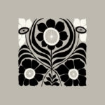 Πόστερ BLACK AND WHITE FLORAL 16