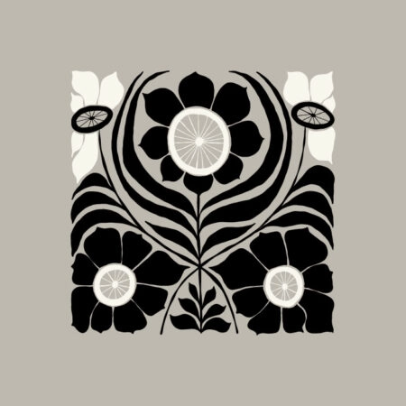 Πόστερ BLACK AND WHITE FLORAL 16 - Abstract - Αφηρημένα Sticky 3