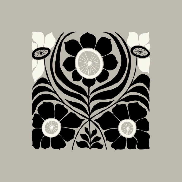 Πόστερ BLACK AND WHITE FLORAL 16