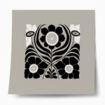 Πόστερ BLACK AND WHITE FLORAL 16