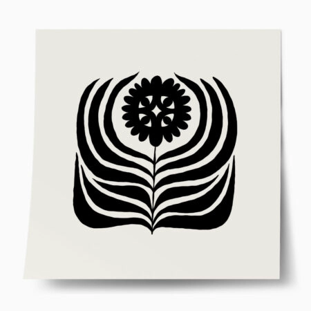 Πόστερ BLACK AND WHITE FLORAL 18 - Abstract - Αφηρημένα Sticky 1