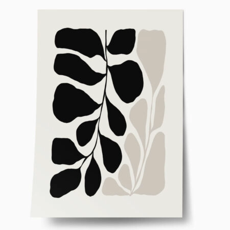 Πόστερ BLACK AND WHITE FLORAL 1 - Botanical - Λουλούδια Sticky 1