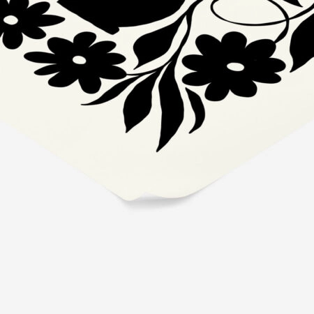 Πόστερ BLACK AND WHITE FLORAL 2 - Botanical - Λουλούδια Sticky 2