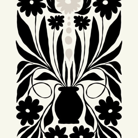 Πόστερ BLACK AND WHITE FLORAL 2 - Botanical - Λουλούδια Sticky 3