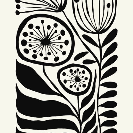 Πόστερ BLACK AND WHITE FLORAL 3 - Botanical - Λουλούδια Sticky 3