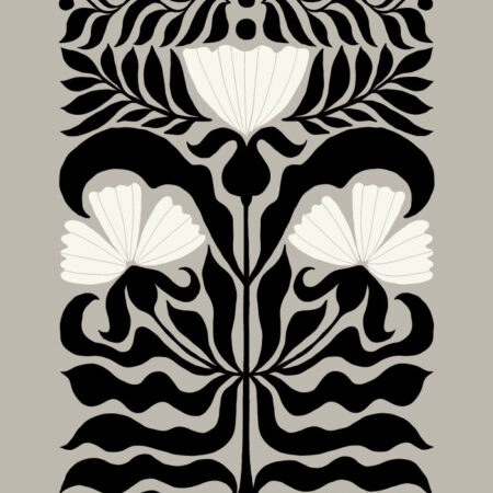 Πόστερ BLACK AND WHITE FLORAL 4 - Botanical - Λουλούδια Sticky 3