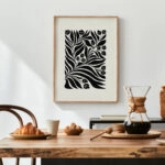 Πόστερ BLACK AND WHITE FLORAL 8