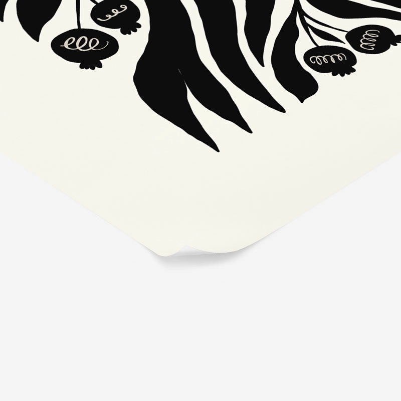 Πόστερ BLACK AND WHITE FLORAL 8